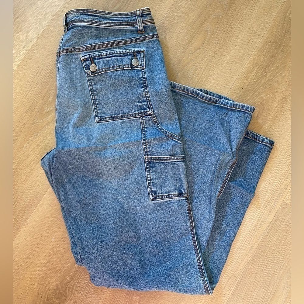 VENEZIA WIDE LEG BLUE JEANS SIZE 14